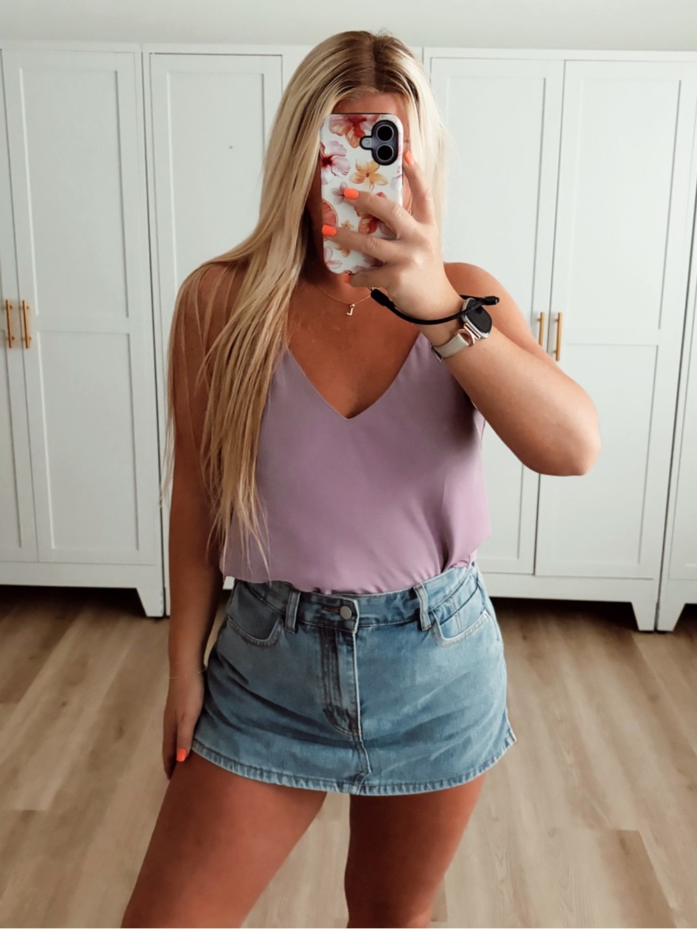 Purple tank top blouse